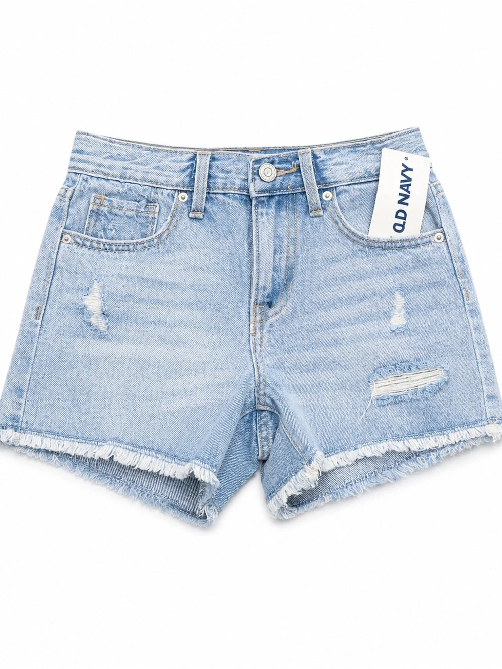 Old Navy Two-Tone Denim Cutoff Shorts - Light Blue & Dark Blue